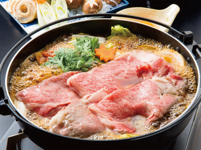 プレミアム牛ロースすきやき