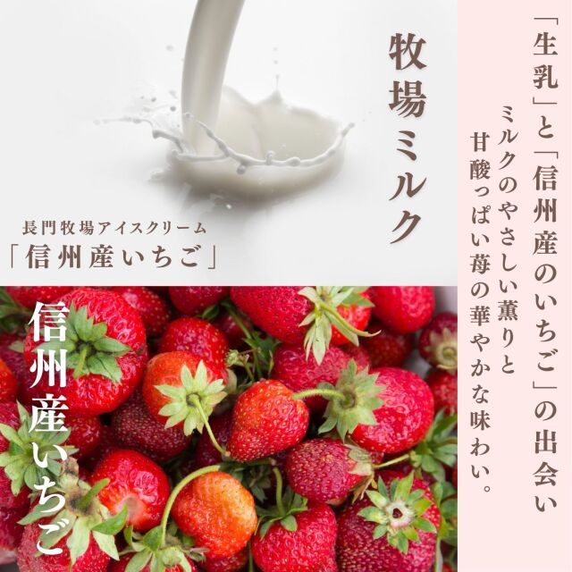 長門牧場アイスクリーム120ml（いちご）