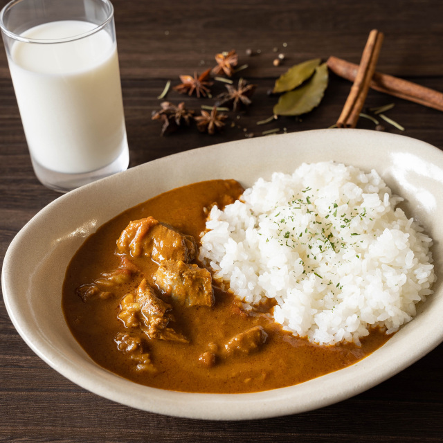 長門牧場の牛乳を使ったカレー