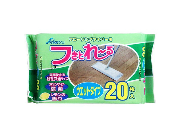 セイケツネットワーク フきとれ～るフロ－リング用 ウエットタイプ KW-20 レモンの香り 20枚入りX48パック