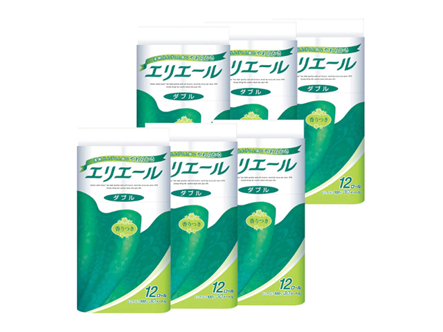 トイレットペーパー エリエール ダブル30m 12ロールX6パック
