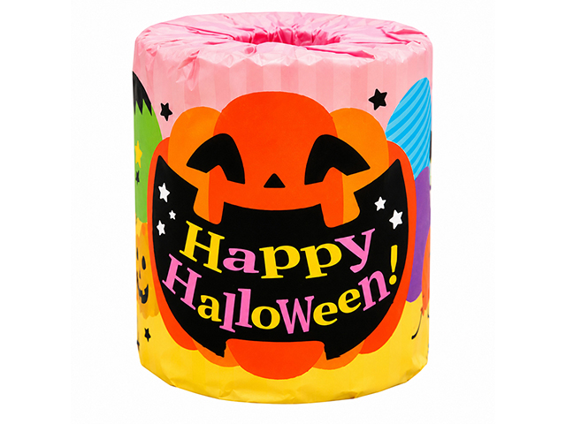 販促用トイレットペーパー ハッピーハロウィン ダブル27.5m 個包装100個