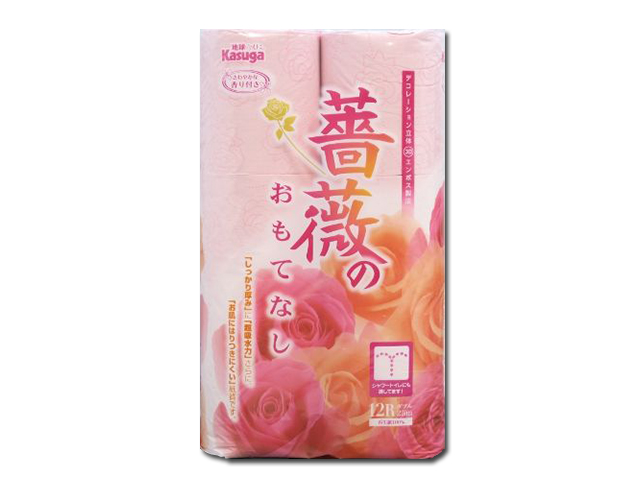 トイレットペーパー 春日製紙 薔薇のおもてなし 25mダブル 12Rx8パック