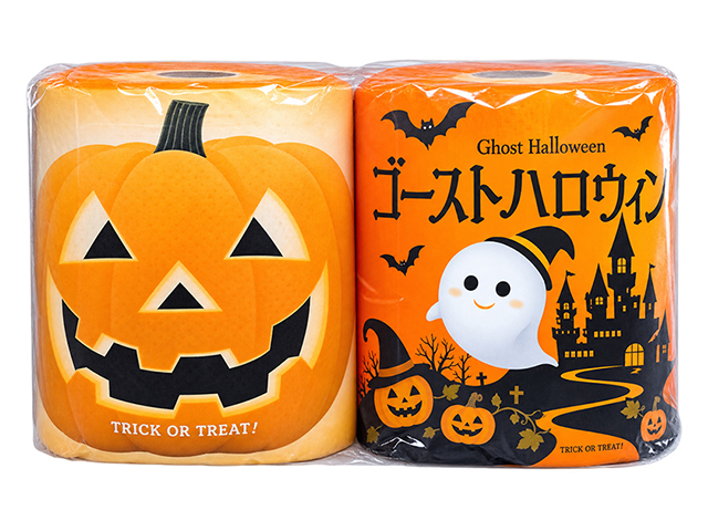 販促用トイレットペーパー ハロウィン ダブル27.5m 個包装2ロールX50パック