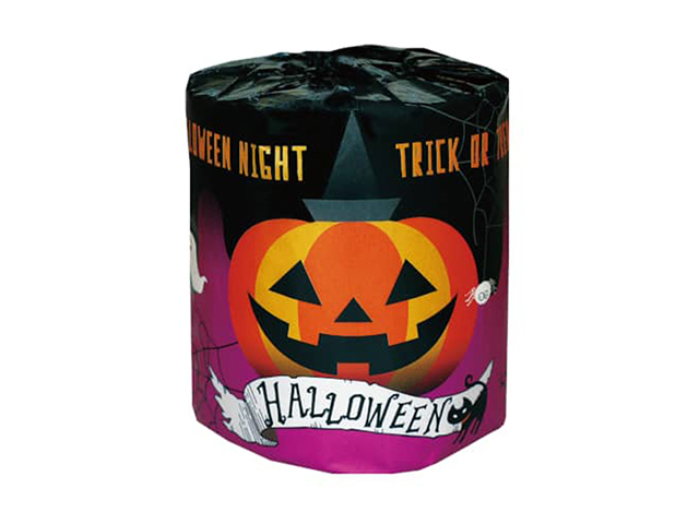 販促用トイレットペーパー ハロウィンナイト ダブル30M 個包装100個