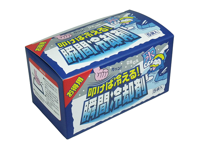 冷却剤 叩けば冷える 瞬間冷却剤 140g 5袋入Ｘ20箱