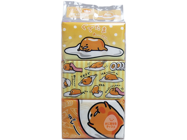 消耗品なごみ　ハヤシ商事　ぐでたま 水に流せるポケットティシュ