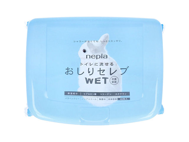 ノンアルコールウエットティッシュ ネピア トイレに流せるおしりセレブＷＥＴ 本体 40枚入りＸ6個
