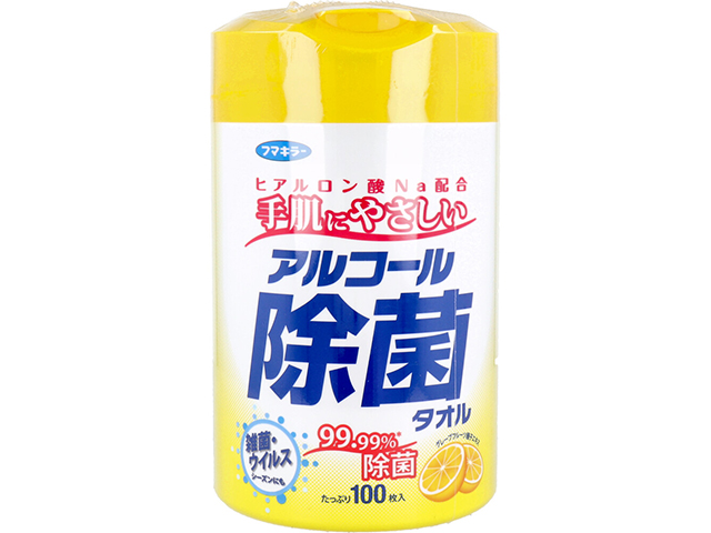 フマキラー アルコール除菌タオル 本体 100枚入りＸ6本
