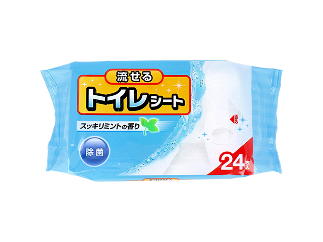 お掃除シート コットンラボ 流せるトイレシート スッキリミントの香り 24枚入りＸ20パック