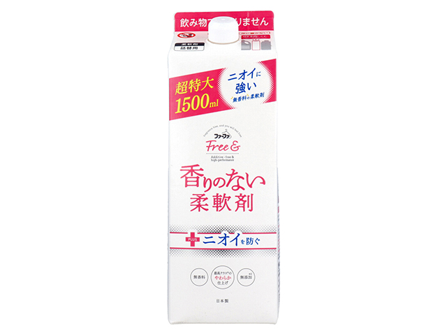 柔軟仕上げ剤 ファーファ フリー＆ 香りのない柔軟剤 無香料 詰替用1500mL