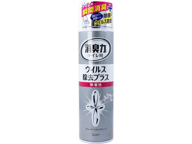 トイレの消臭力スプレー エステー ウォーターミストスプレー 消臭力 トイレ用 ウイルス除去プラス 無香性 280mL X4本