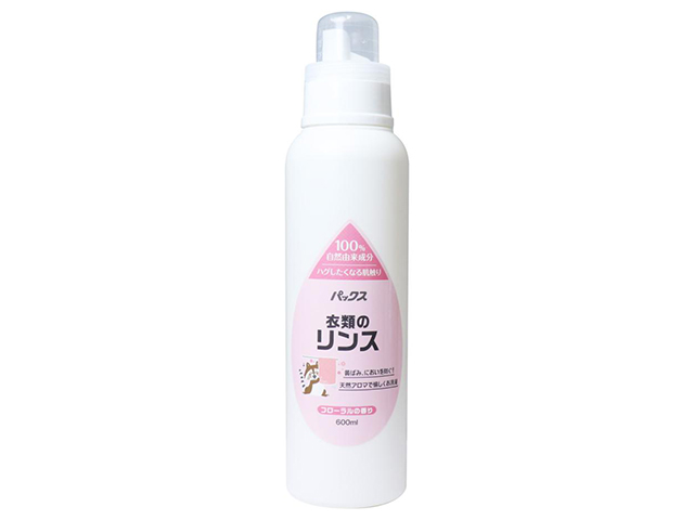 洗濯用石けん仕上げ剤 衣類のリンス パックス 酸性 フローラルの香り 本体 600mL X5本
