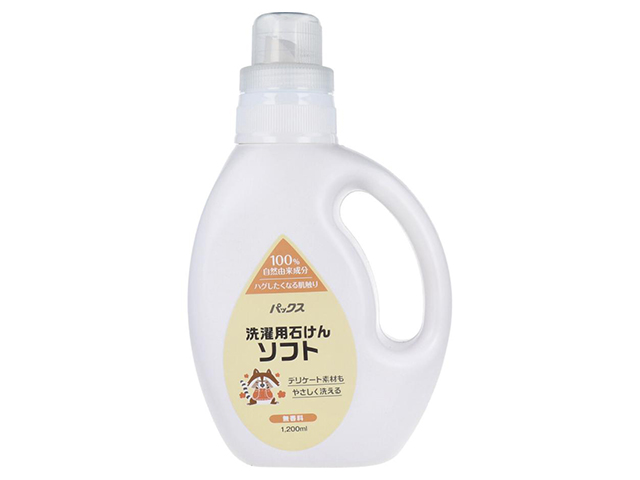洗濯用石けん ソフト パックス 弱アルカリ性 無香料 本体 1200mL X5本