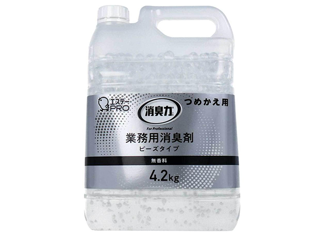 業務用消臭剤 エステー 消臭力 ビーズタイプ 特大 無香料 詰替用 4.2kg