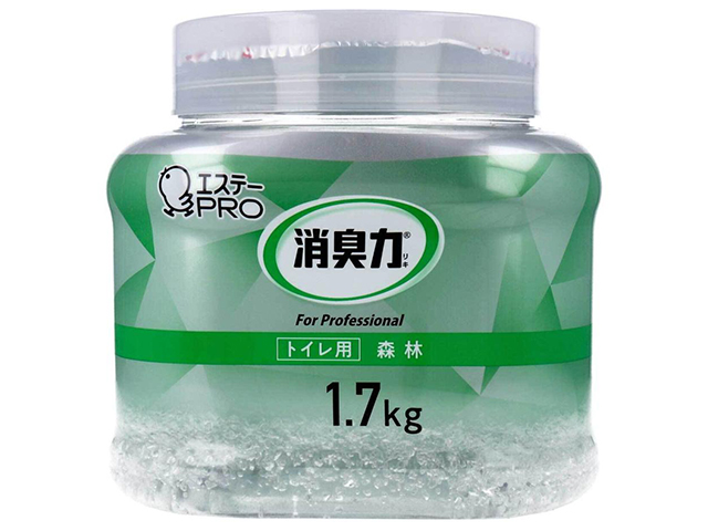業務用消臭剤 エステー 消臭力 クラッシュゲルタイプ トイレ用 森林の香り 本体 1.7kg X4個