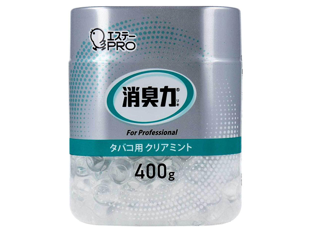 業務用消臭剤 エステー 消臭力 ビーズタイプ タバコ用 クリアミントの香り 本体 400g X5個