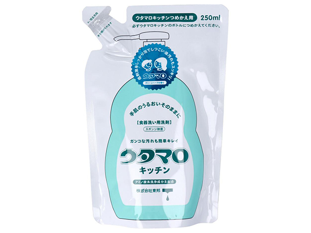 台所用合成洗剤 東邦 ウタマロ キッチン 中性 食器洗い用洗剤 さわやかなグリーンハーブの香り 詰替用 250mL X3パック