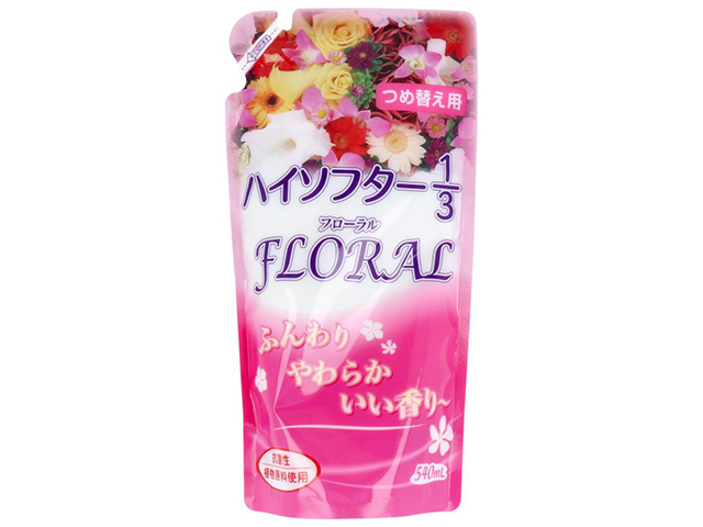 柔軟仕上げ剤 ハイソフター1／3 フローラルの香り 詰替用 540mL X6パック