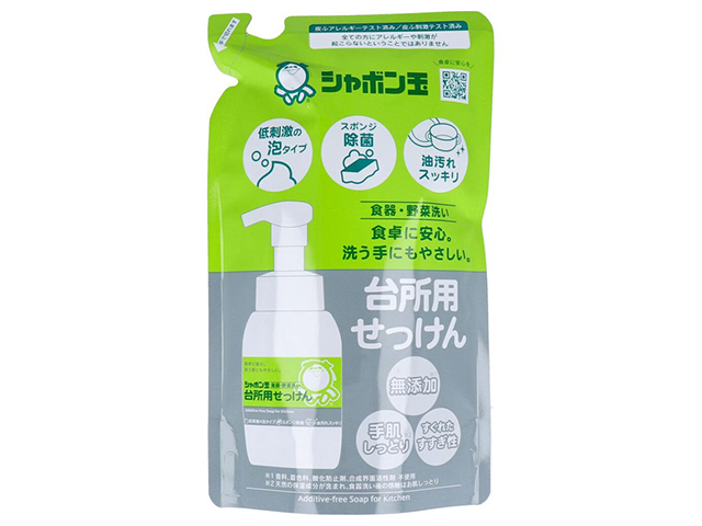 台所用石けん シャボン玉 泡タイプ 食器／野菜洗い用 詰替用 275mL X10パック