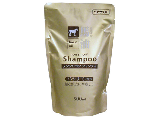 馬油シャンプー ノンシリコンシャンプー 詰替用 500mL X2パック