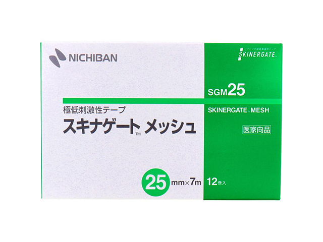 サージカルテープ ニチバン 極低刺激性テープ スキナゲートメッシュ 25mmX7m 12巻入り X3箱