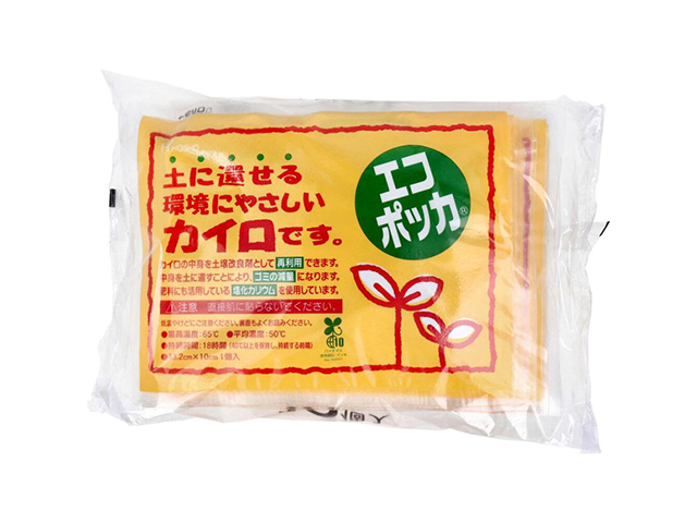 使い捨てカイロ 宝商 エコポッカ 貼らないカイロ 土に還せる環境にやさしいカイロ 18時間用 10個入り X10パック
