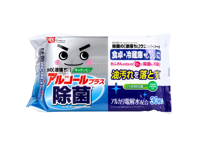 除菌ウェットシート レック 除菌の激落ちくん アルコール30% 30枚入り X20パック