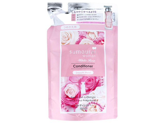 ヘアコンディショナー SPRジャパン サムライウーマン ホワイトローズ スムースモイスト サムライウーマンホワイトローズの香り 詰替用 350mL X4パック