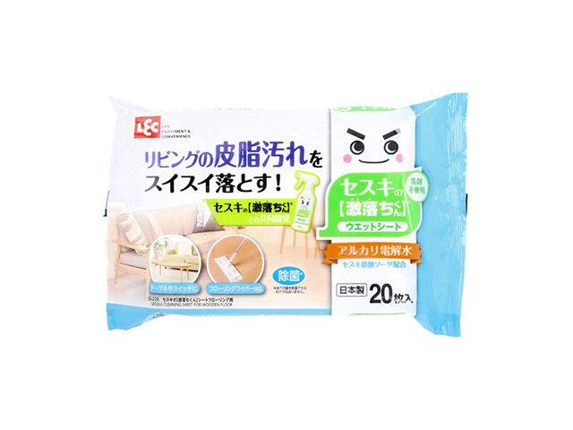 フローリング用ウェットシート レック セスキの激落ちくん セスキ炭酸ソーダ配合 20枚入り X30パック