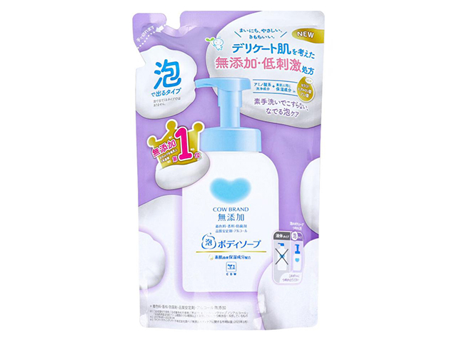 ボディソープ 牛乳石鹸 カウブランド 無添加 泡のボディソープ 詰替用 450mL X5パック
