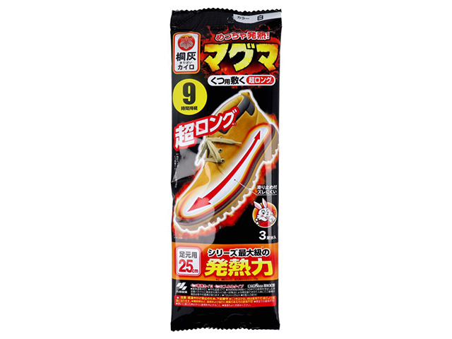 小林製薬 桐灰カイロ マグマ くつ用 くつの中に敷くタイプ 超ロング 白 3足分入り X6パック