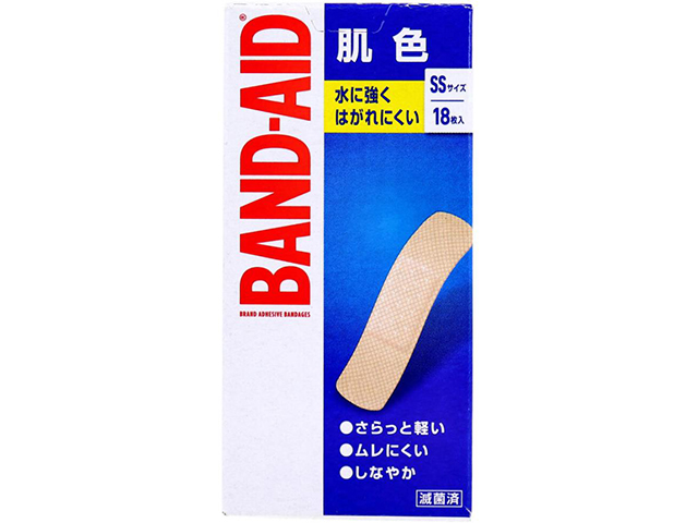 バンドエイド 肌色 滅菌済 SSサイズ 18枚入り X10箱
