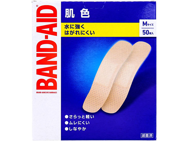 バンドエイド 肌色 滅菌済 Mサイズ 50枚入り X4箱