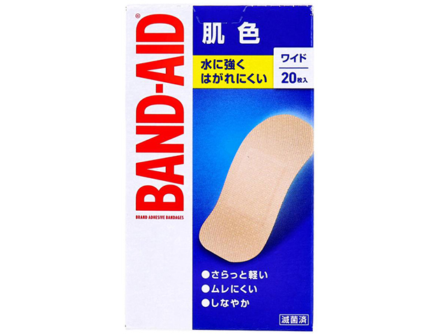 バンドエイド 肌色 滅菌済 ワイド 20枚入り X6箱