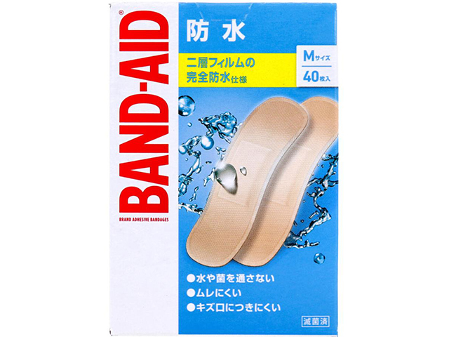 バンドエイド 防水 滅菌済 Mサイズ 40枚入り X4箱