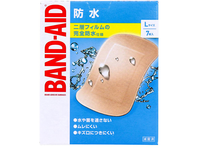 バンドエイド 防水 滅菌済 Lサイズ 7枚入り X6箱