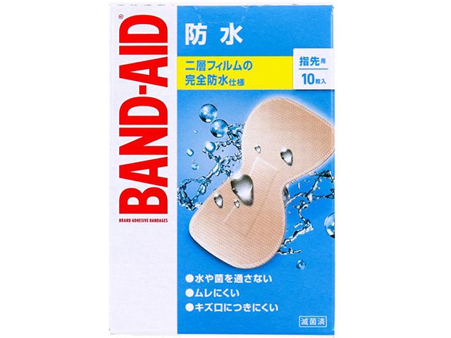 バンドエイド 防水 滅菌済 指先用 10枚入り X6箱