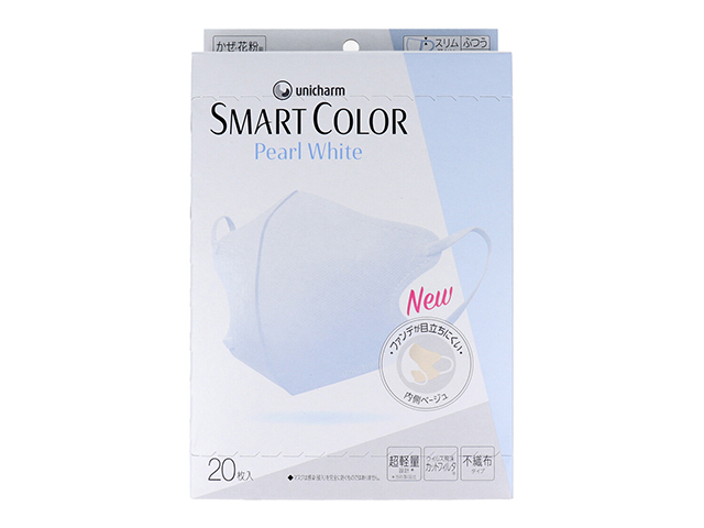 ユニ・チャーム SMARTCOLOR スマートカラー パールホワイト ふつうサイズ 20枚入り X4箱