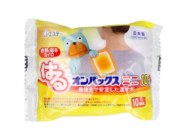 エステー はるオンパックス ミニ 衣類に貼るカイロ 10時間用 10個入り X6パック