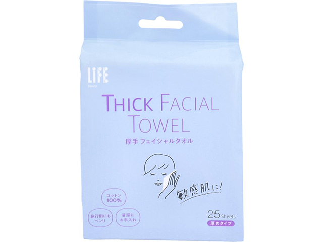 平和メディク ライフ 厚手フェイシャルタオル コットン100％ 厚めタイプ 25枚入り X20パック