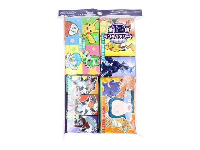 ハヤシ商事 水に流せるプリントティシュ ポケットモンスター 8組16枚 12個入り X10パック