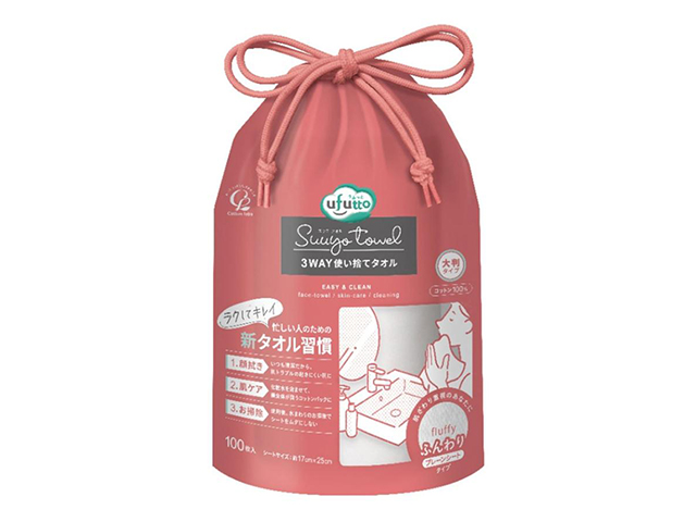 コットン・ラボ ufutto うふっと スウヨタオル 3WAY ふんわりプレーンシート コットン100％ 大判ロール 100枚入り X4パック