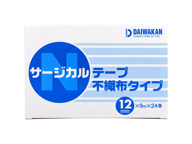 サージカルテープ ダイワカン 不織布タイプ 12mmX9m 24巻入り X3箱