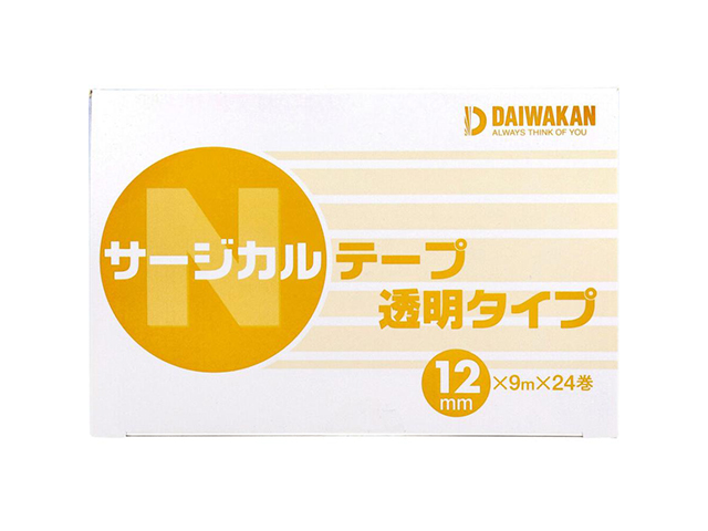 サージカルテープ ダイワカン 透明タイプ 12mmX9m 24巻入り X3箱