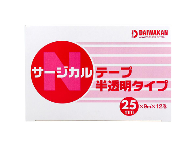 サージカルテープ ダイワカン 半透明タイプ 25mmX9m 12巻入り X3箱