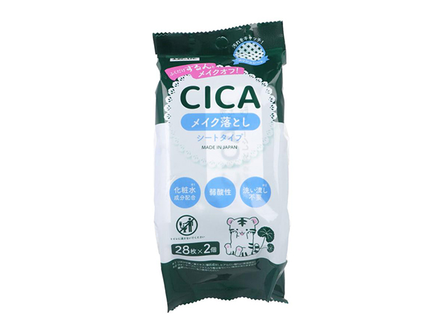 レック CICA メイク落としシート メッシュシート 弱酸性 無添加 化粧水成分配合 28枚 2個入り X6パック
