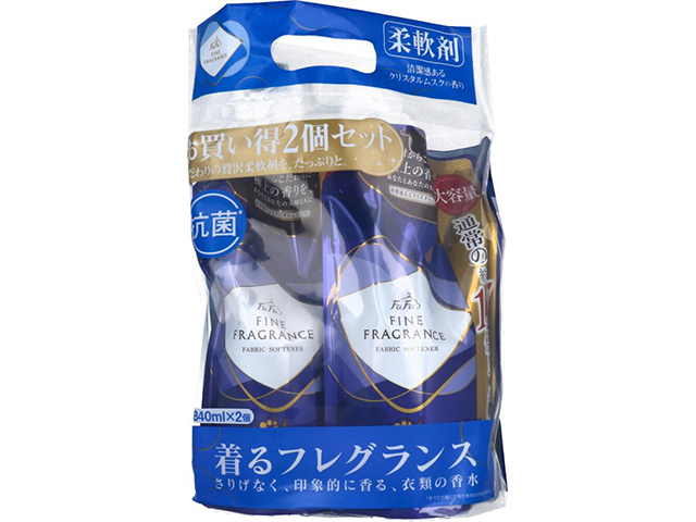 NSファーファジャパン 柔軟仕上げ剤 ファーファ ファインフレグランス オム クリスタルムスクの香り 詰替用 840mL 2個入り X3パック