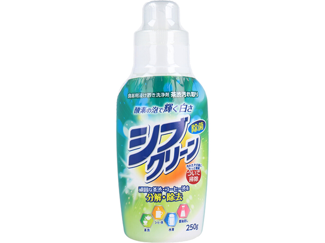 酸素系漂白剤 トーヤク シブクリーン 食器用浸け置き洗浄剤 弱アルカリ性 250g X5本