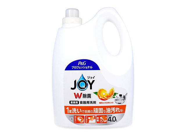 台所用合成洗剤 P&Gジャパン 食器用洗剤 ジョイ W除菌 中性 贅沢シトラスオレンジの香り 業務用 4L